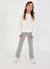 Sweat-shirt fille en molleton avec fronces Blanc 2 - vertbaudet enfant 