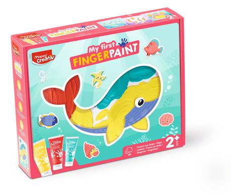 Kit de peinture au doigt Multi-coloured 1 - vertbaudet enfant 