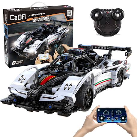 Voiture de sport rc supercar 457 pièces Blanc 1 - vertbaudet enfant 