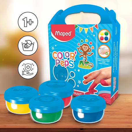 Peinture au doigt - jouet éducatif pour enfants Multi-coloured 2 - vertbaudet enfant 