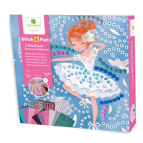 5 mosaïques princesses ballerines Rose 1 - vertbaudet enfant 