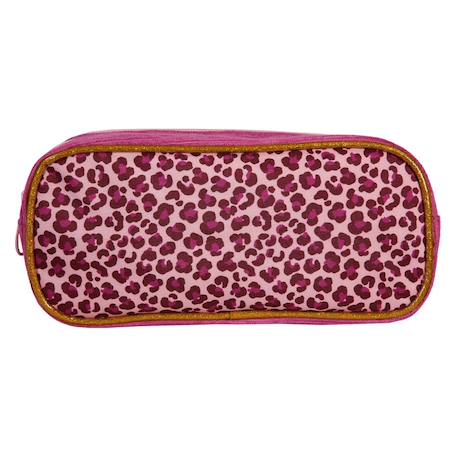 Trousse scolaire rectangulaire French Disorder Leo - fille - 2 compartiments Rose 4 - vertbaudet enfant 