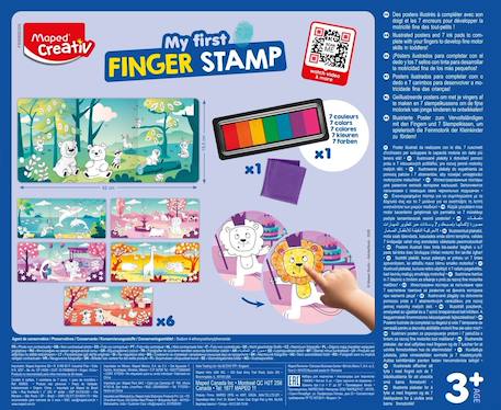 Kit de tampons au doigt Multi-coloured 5 - vertbaudet enfant 