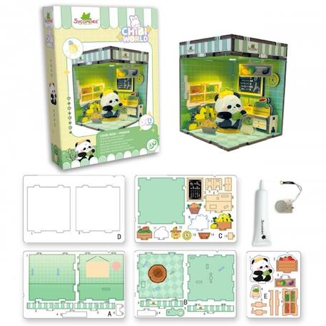 Mini scène à créer chibi box Bleu+Orange+Rose+Vert+Violet 8 - vertbaudet enfant 