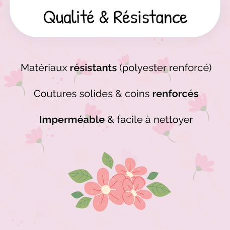 Cartable scolaire réversible 38 cm pol fox happy blush – motif fleurs – 2 compartiments Rose 6 - vertbaudet enfant 
