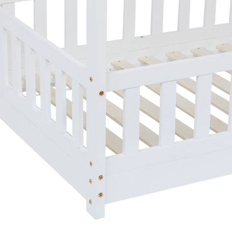 Lit cabane en bois de pin - bosco Blanc 3 - vertbaudet enfant 