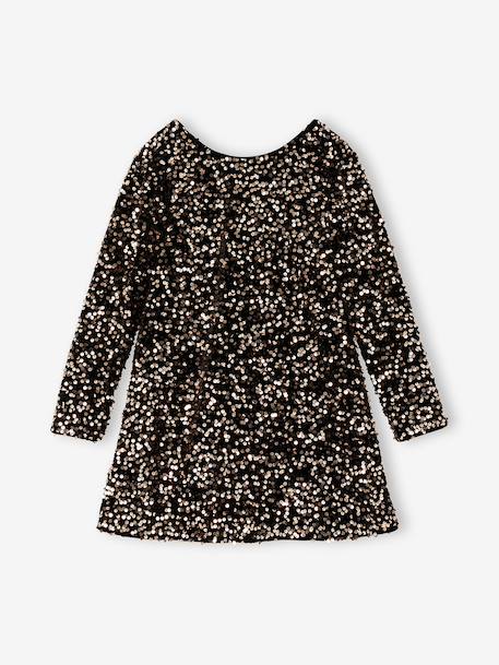 Robe fille à sequins chocolat 6 - vertbaudet enfant 