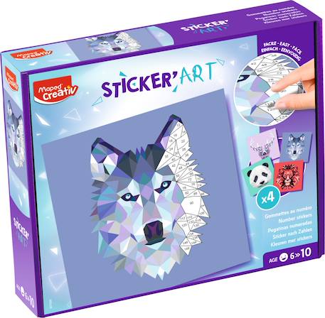 Activités de gommettes au numéro Multi-coloured 1 - vertbaudet enfant 