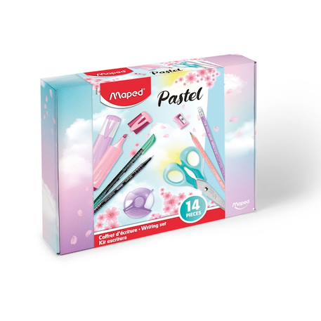Coffret d'écriture pastel Multi-coloured 1 - vertbaudet enfant 