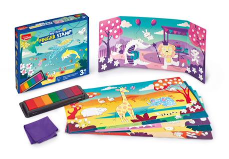 Kit de tampons au doigt Multi-coloured 2 - vertbaudet enfant 