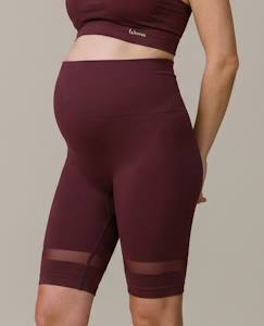 Vêtements de grossesse-Legging, collant-Cycliste de sport et de grossesse woma bleu