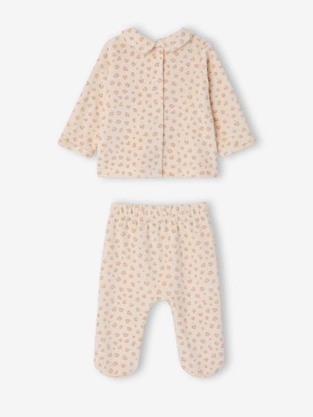 Lot de 2 pyjamas bébé fille ouverture dos beige chiné 3 - vertbaudet enfant 