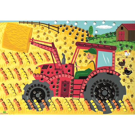 5 maxi mosaïques la vie à la ferme Vert 6 - vertbaudet enfant 