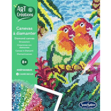 Canevas à diamanter inséparables Vert 3 - vertbaudet enfant 