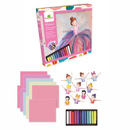 10 tableaux pastels secs danseuses Rose 3 - vertbaudet enfant 