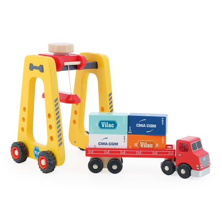 Enjambeur de docker et semi remorque Jaune 6 - vertbaudet enfant 