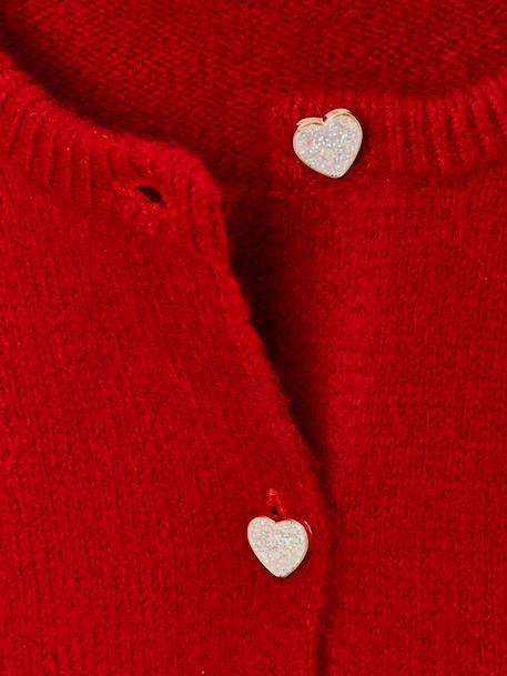 Gilet boutonné manches longues rouge 4 - vertbaudet enfant 