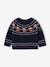 Pull jacquard bébé garçon manches longues marine 3 - vertbaudet enfant 