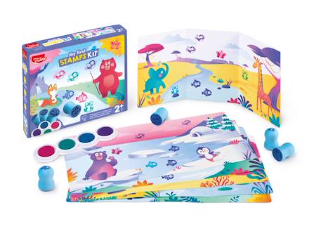 Kit de tampons encrés Multi-coloured 2 - vertbaudet enfant 