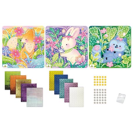 3 mosaïques animaux doux Rose 2 - vertbaudet enfant 