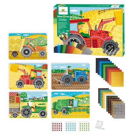 5 maxi mosaïques la vie à la ferme Vert 2 - vertbaudet enfant 