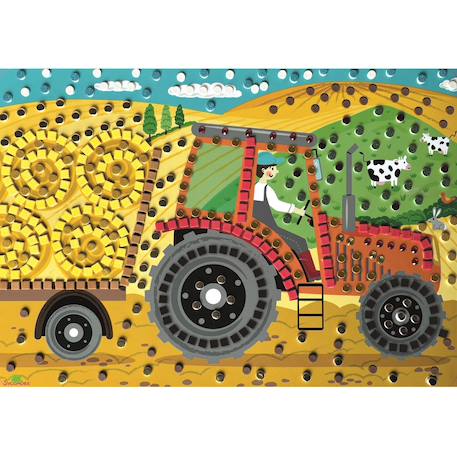 5 maxi mosaïques la vie à la ferme Vert 4 - vertbaudet enfant 