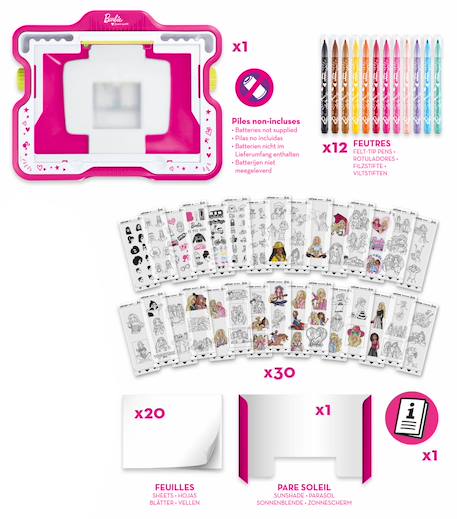 Machine à dessiner lumineuse barbie Multi-coloured 3 - vertbaudet enfant 