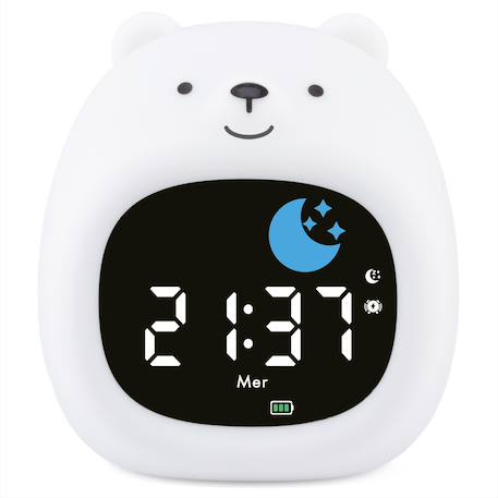 Veilleuse réveil réveillou le nounours Blanc 2 - vertbaudet enfant 
