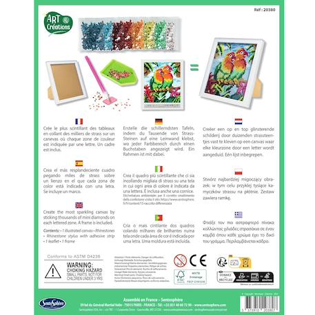 Canevas à diamanter inséparables Vert 2 - vertbaudet enfant 