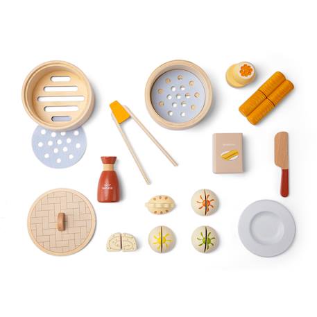 Ensemble de dim sum en bois Beige 5 - vertbaudet enfant 