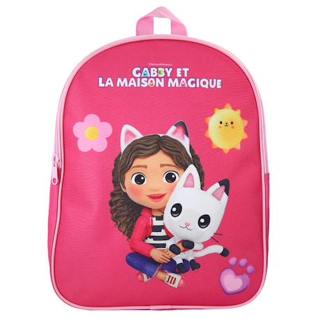 Sac à dos maternelle fille gabby's dollhouse gabby et la maison magique Rose 2 - vertbaudet enfant 