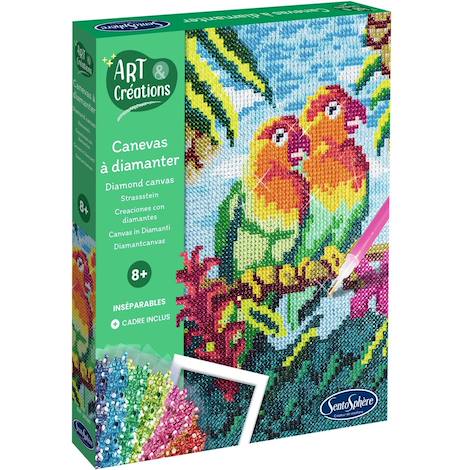 Canevas à diamanter inséparables Vert 4 - vertbaudet enfant 