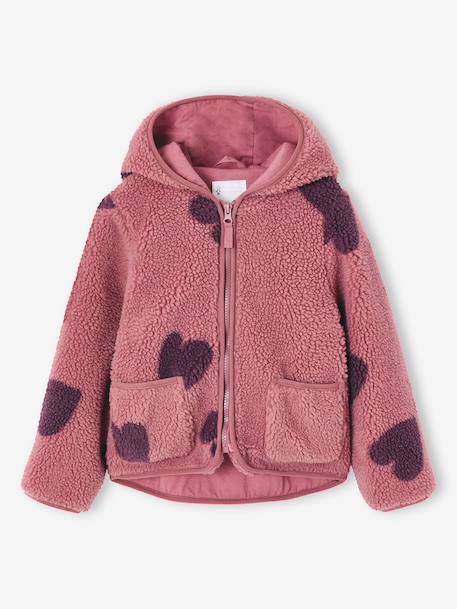 Fille-Veste fille sherpa motifs