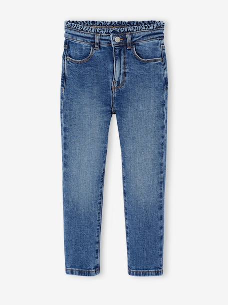 Jean slim fille morpho médium bleu clair+bleu moyen 7 - vertbaudet enfant 