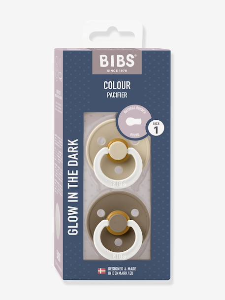 Lot de 2 sucettes-tétines Colour, taille 1 de 0 à 6 mois beige+Iron & baby blue+Night Blush & vanilla glow+Sage & hunter green+vert+Woodchuck & blush 1 - vertbaudet enfant 