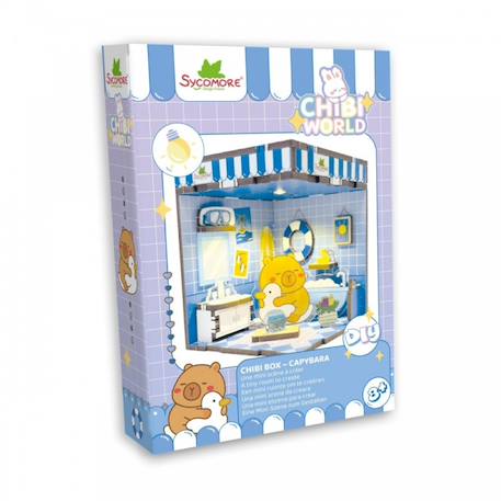 Mini scène à créer chibi box Bleu+Rose+Violet 1 - vertbaudet enfant 