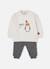 Ensemble bébé garçon maille imprimé pingouins Blanc 1 - vertbaudet enfant 