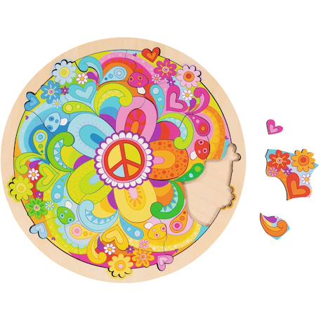 Puzzle mandala flowers Rose 2 - vertbaudet enfant 