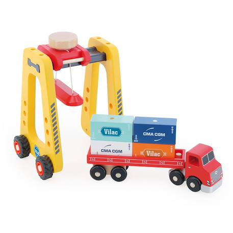 Enjambeur de docker et semi remorque Jaune 3 - vertbaudet enfant 