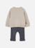 Ensemble bébé imprimé pingouin Beige 2 - vertbaudet enfant 