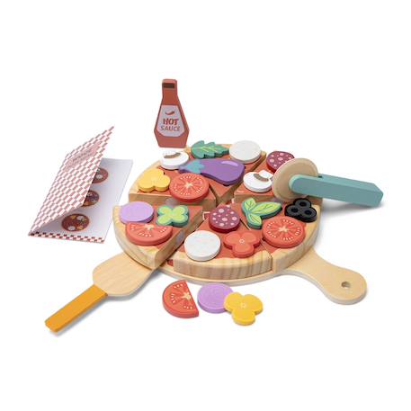 Ensemble pizza pour jouer Beige 1 - vertbaudet enfant 