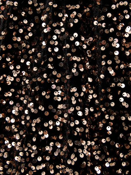 Robe fille à sequins chocolat 9 - vertbaudet enfant 