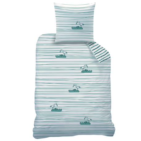 Parure de lit imprimée 100% coton, croco Vert 3 - vertbaudet enfant 
