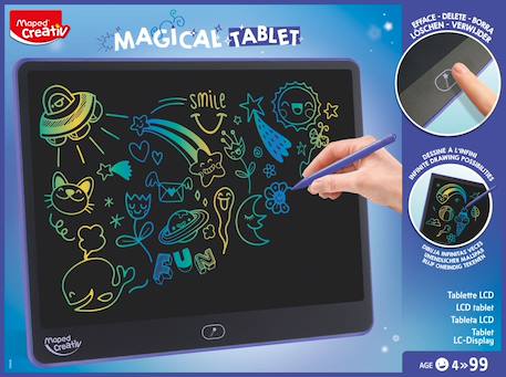 Tablette magique maxi lcd stylet Multi-coloured 2 - vertbaudet enfant 