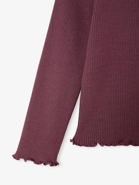 Sous-pull fille tricot prune+taupe 4 - vertbaudet enfant 