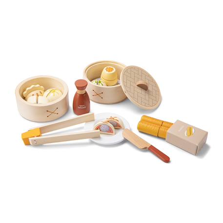 Ensemble de dim sum en bois Beige 2 - vertbaudet enfant 