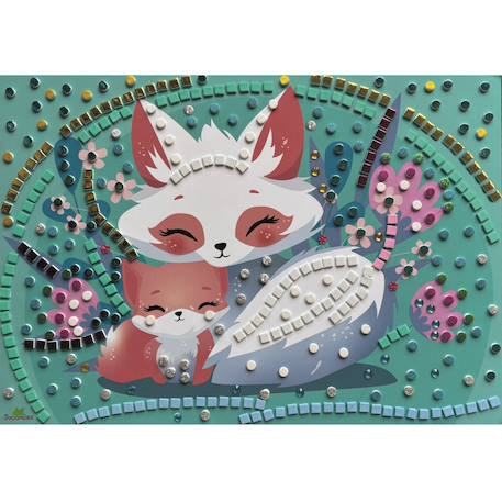 5 maxi mosaïques animaux mignons Rose 6 - vertbaudet enfant 
