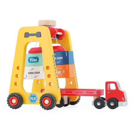Enjambeur de docker et semi remorque Jaune 4 - vertbaudet enfant 