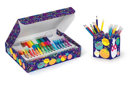 Kit de coloriage crayons et feutres Multi-coloured 3 - vertbaudet enfant 