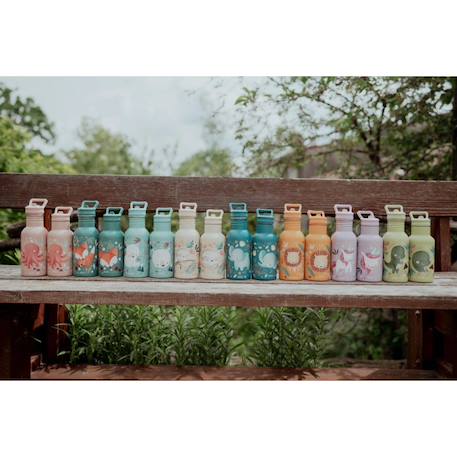 Bouteille en inox 500 ml Bleu+Jaune+Rose 2 - vertbaudet enfant 